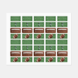 Four Football Designs Name Tags
