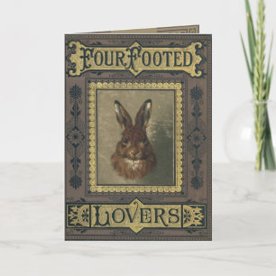Four Footed Lovers Greeting Card