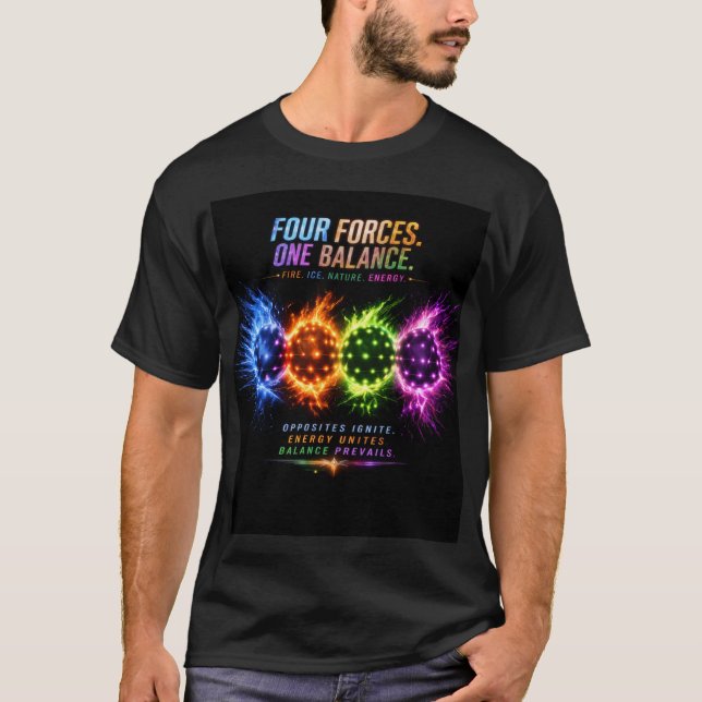 Four Forces One Balance Shirt | Fire Ice Nature En (Front)