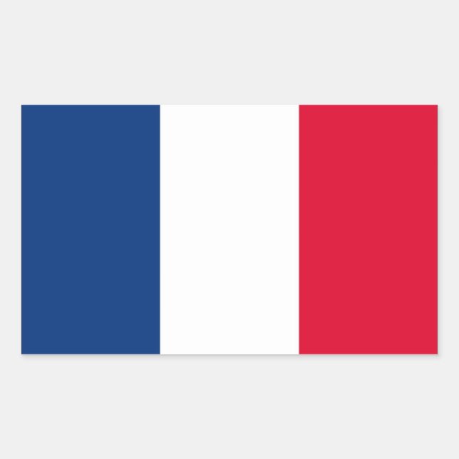 FOUR France National Flag Rectangular Sticker (Front)