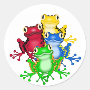Four Frogs Tshirts and Gifts Classic Round Sticker