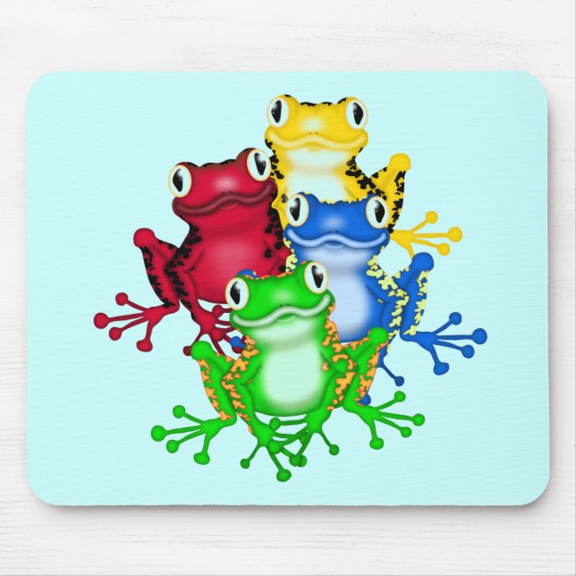 Four Frogs Tshirts and Gifts Mouse Mat (Front)
