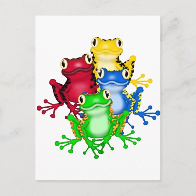 Four Frogs Tshirts and Gifts Postcard (Front)