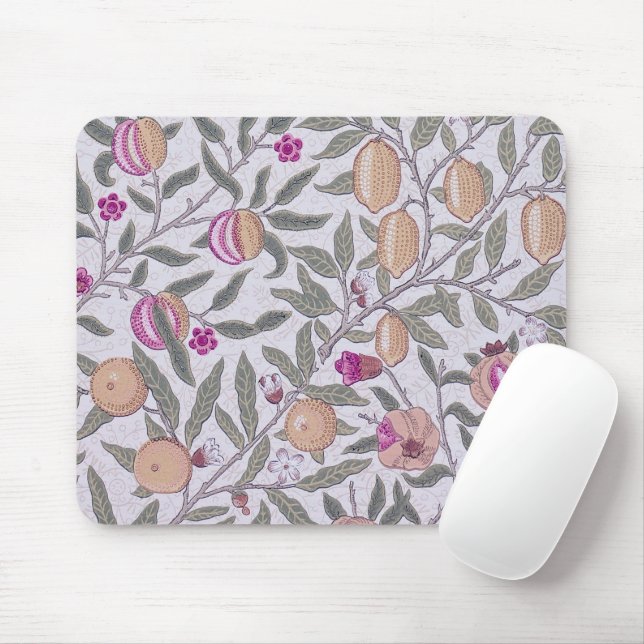Four Fruit, William Morris Mouse Mat (With Mouse)