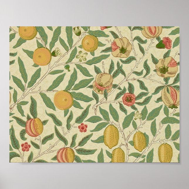 Four Fruit, William Morris Poster (Front)