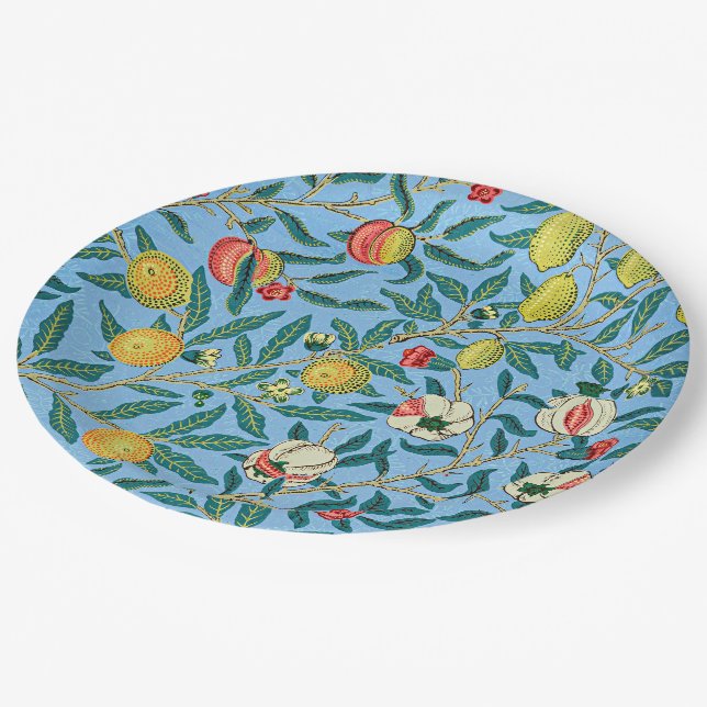 Four Fruits by William Morris Paper Plate (Angled)