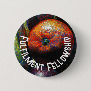 Four Fruits: Orange, Banana, Plum, Lychee 6 Cm Round Badge