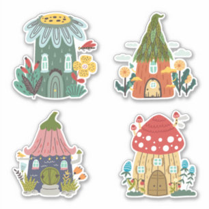 Four fun gnome home flowers mushrooms
