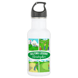 Four funny Golf themed Cartoons 532 Ml Water Bottle