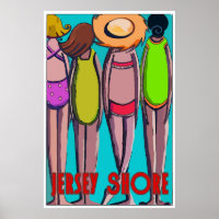 Four Gals on Jersey Shore,