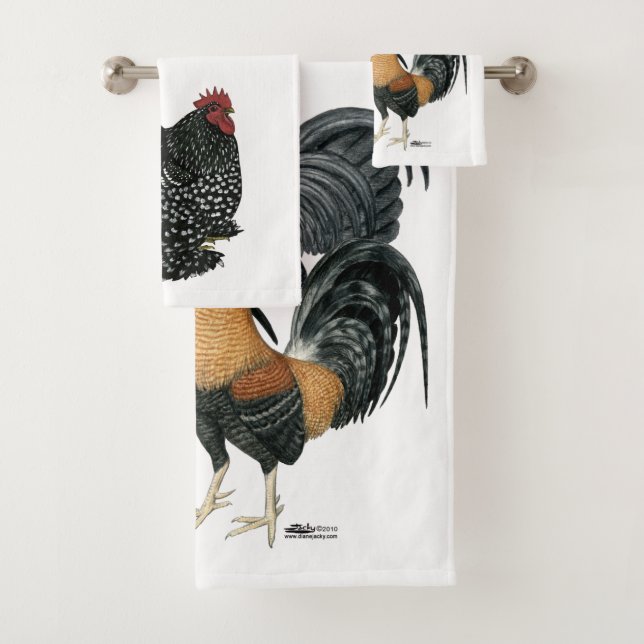 Four Gamecocks Bath Towel Set (Insitu)