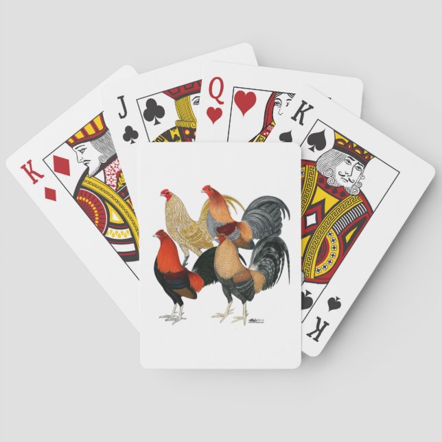 Four Gamecocks Playing Cards (Back)