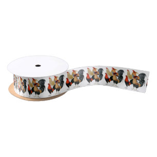 Four Gamecocks Satin Ribbon