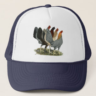 Four Gamefowl Hens Trucker Hat