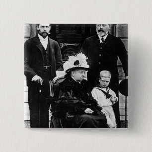Four Generations of Victorian Royalty 15 Cm Square Badge