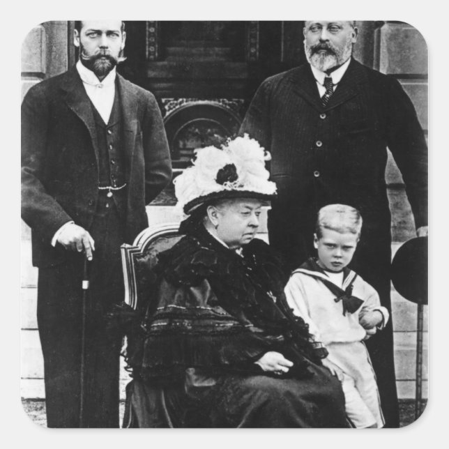 Four Generations of Victorian Royalty Square Sticker (Front)