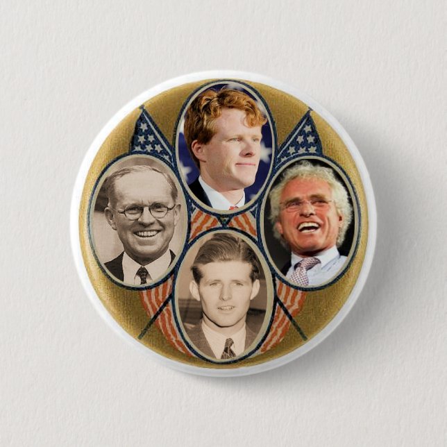 Four Generatrions of Joe Kennedys 6 Cm Round Badge (Front)