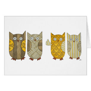 Four Gold Owls