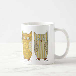 Four Gold Owls Coffee Mug