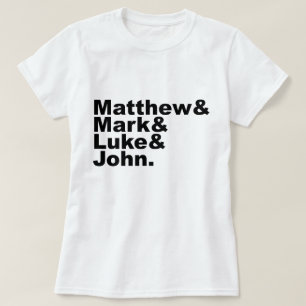 Four Gospels - Matthew & Mark & Luke & John Bible T-Shirt