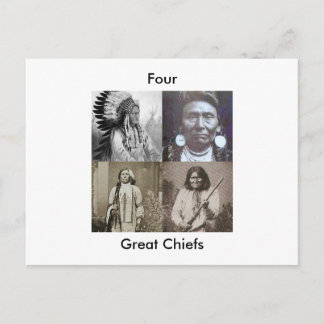 Four Great Chiefs Postcard