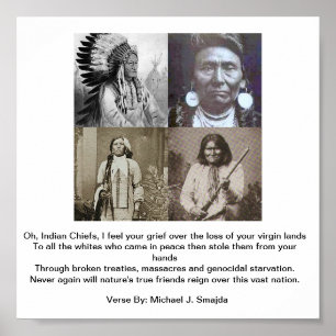 Four Great Chiefs w/Verse Poster