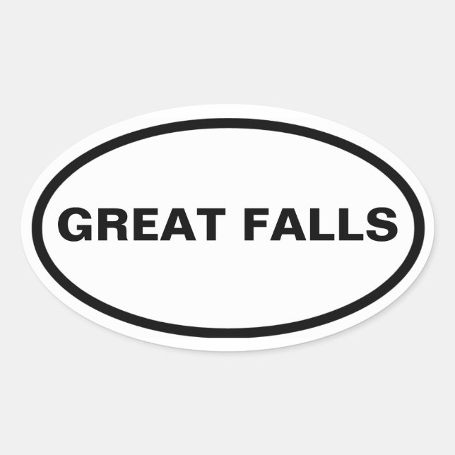 FOUR Great Falls, Montana Oval Sticker (Front)