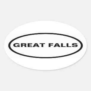 FOUR Great Falls, Montana Oval Sticker