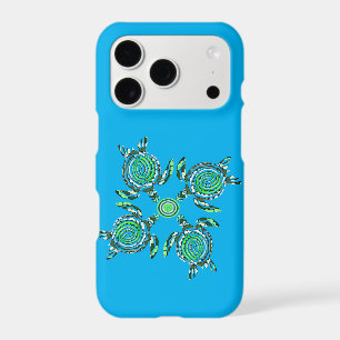 Four Green Turtles Dot Art,  