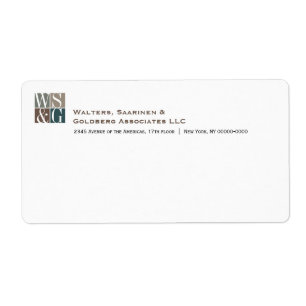 Four Grid Monogram Avery Label