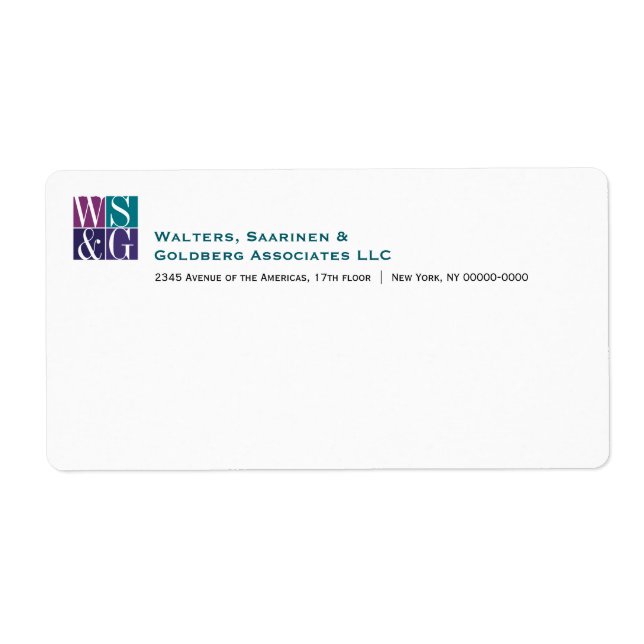 Four Grid Monogram Avery Shipping Label (Front)