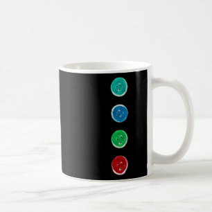 Four Groovy Buttons Blue Cat Fun Halloween Custom  Coffee Mug