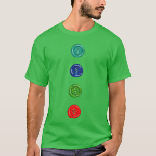 Four Groovy Buttons Blue Cat Funny Halloween Costu T-Shirt