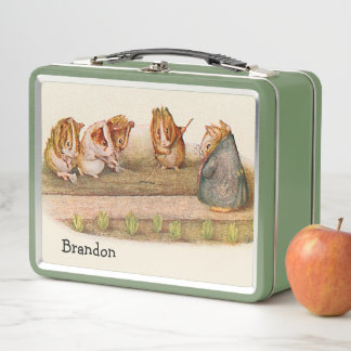 Four Guinea Pigs Gardening Metal Lunch Box