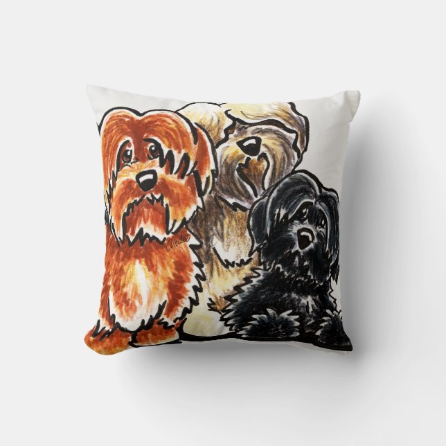 Four Havanese Cushion (Front)