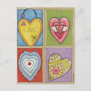 Four Hearts Postcard