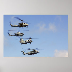 Four Helicopters Poster
