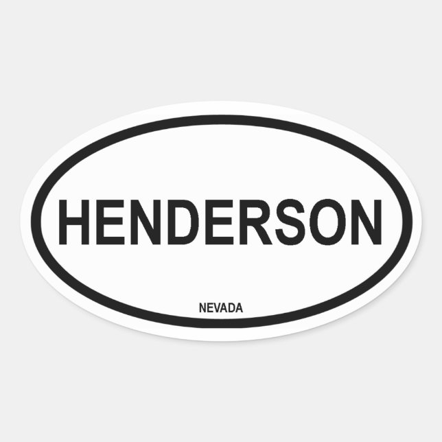 Four Henderson, Nevada Oval Sticker (Front)