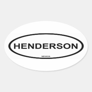 Four Henderson, Nevada Oval Sticker