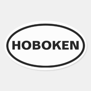 FOUR Hoboken, New Jersey Oval Sticker