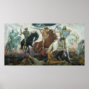 Four Horsemen of Apocalypse by Viktor Vasnetsov Poster