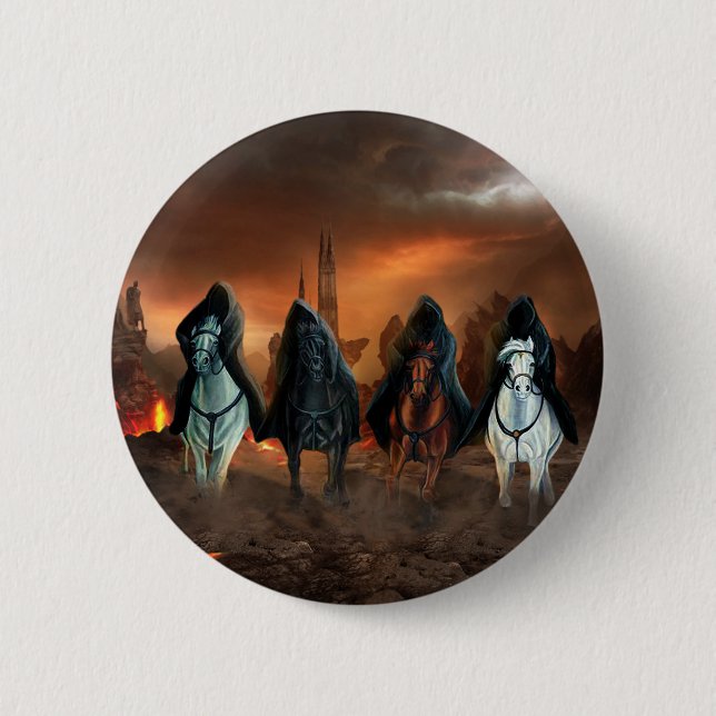 Four Horsemen Of The Apocalypse 6 Cm Round Badge (Front)
