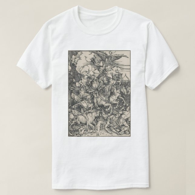 Four Horsemen of the Apocalypse by Durer T-Shirt (Design Front)