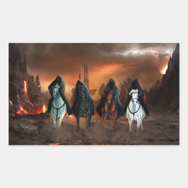 Four Horsemen Of The Apocalypse Rectangular Sticker (Front)