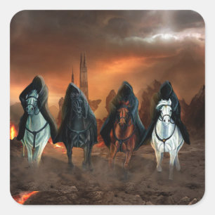 Four Horsemen Of The Apocalypse Square Sticker