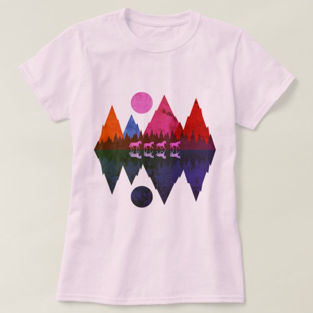 Four Horses T-Shirt (Design Front)