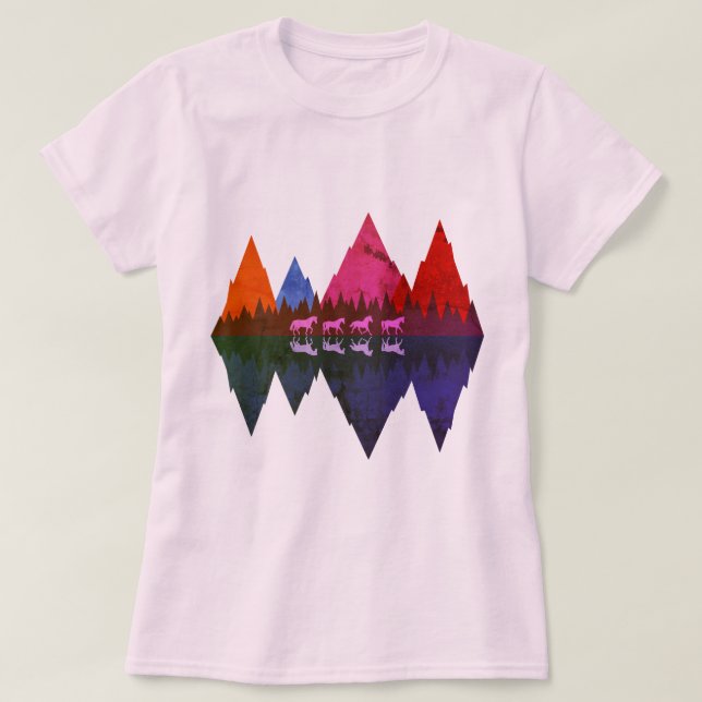 Four Horses T-Shirt (Design Front)