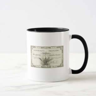 Four hundred livre banknote, 21st September 1792 Mug