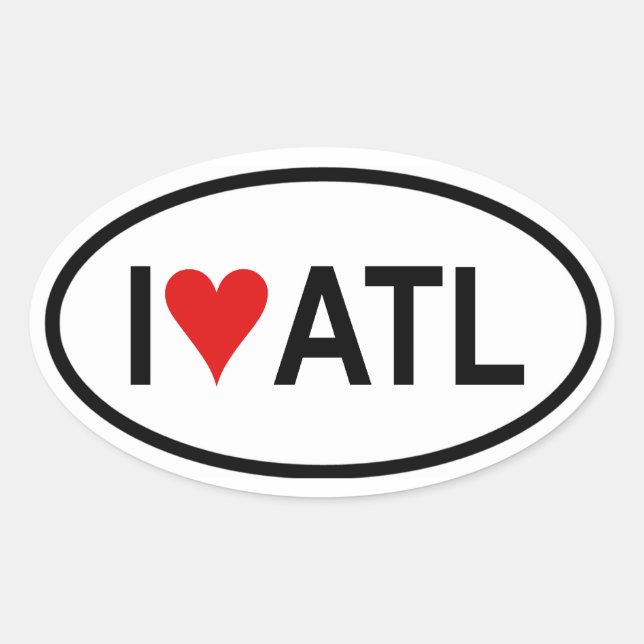 FOUR "I [heart] Atl" Oval Sticker (Front)