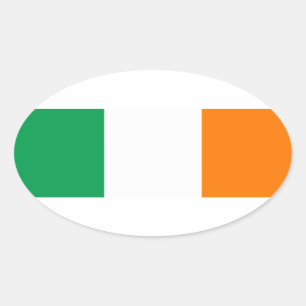 FOUR Ireland Flag Oval Sticker